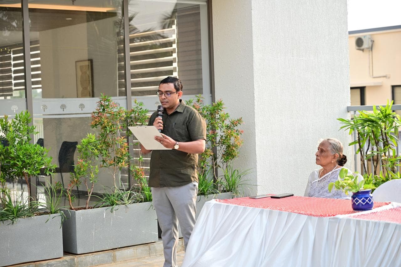 Speaker addressing the audience during the Iftar Party event